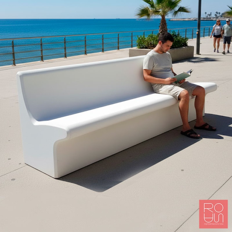 Banc de formigó recta model Lleida